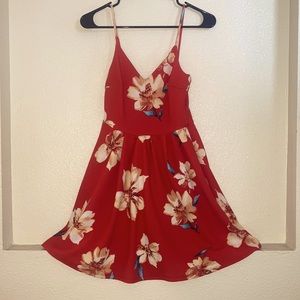 Red Floral Summer Dress